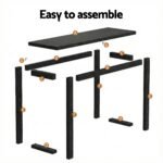 Artiss Console Table 110CM Black - Image 9