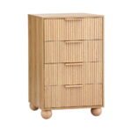 Artiss 4 Chest of Drawers Dresser Tallboy Pine - Image 3