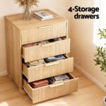 Artiss 4 Chest of Drawers Dresser Tallboy Pine - Image 4