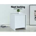Artiss Bedside Table 2 Drawers - PEPE White - Image 5