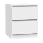 Artiss Bedside Table 2 Drawers - PEPE White - Image 8