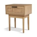 Artiss Bedside Tables Side Table Rattan Drawers Nightstand - Image 3