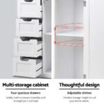 Artiss Bathroom Cabinet Storage Drawers White - Image 4