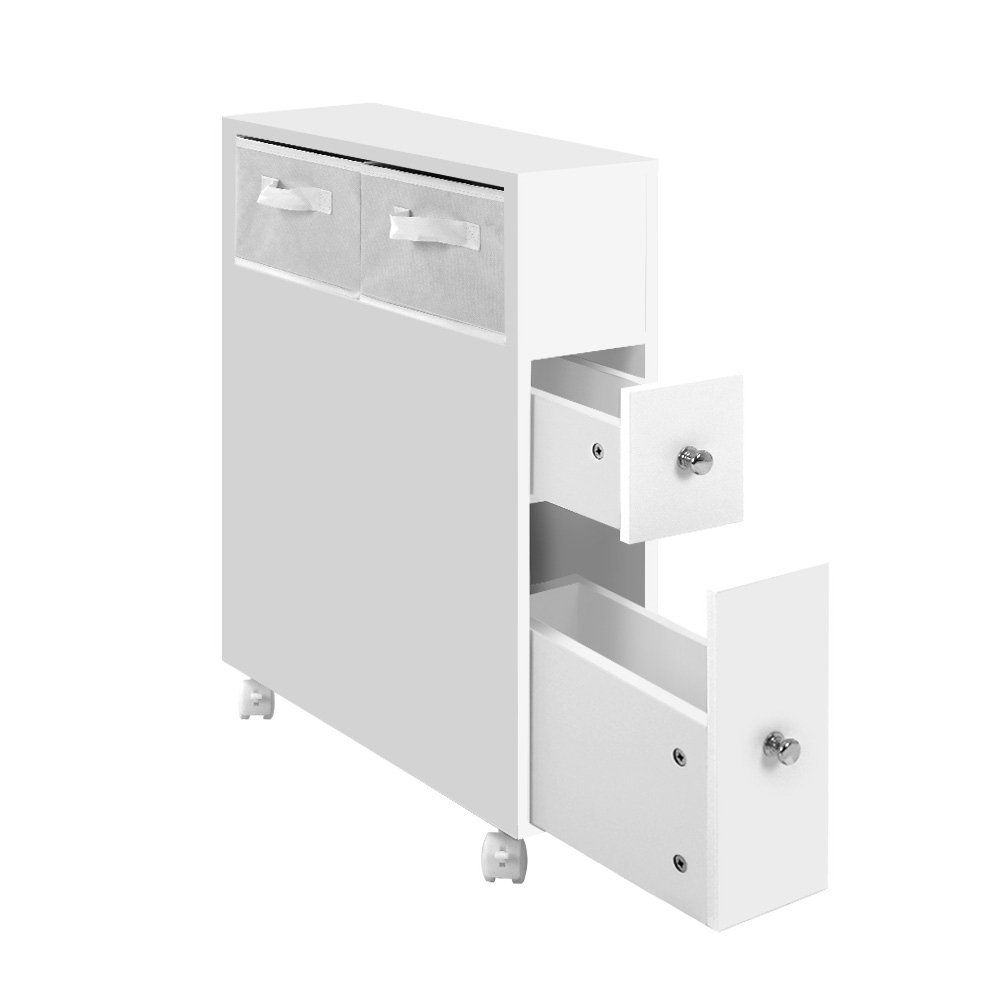 FURNI-G-BATH-WH-23389-00 Artiss Bathroom Cabinet Storage Toilet Organiser - Image 1