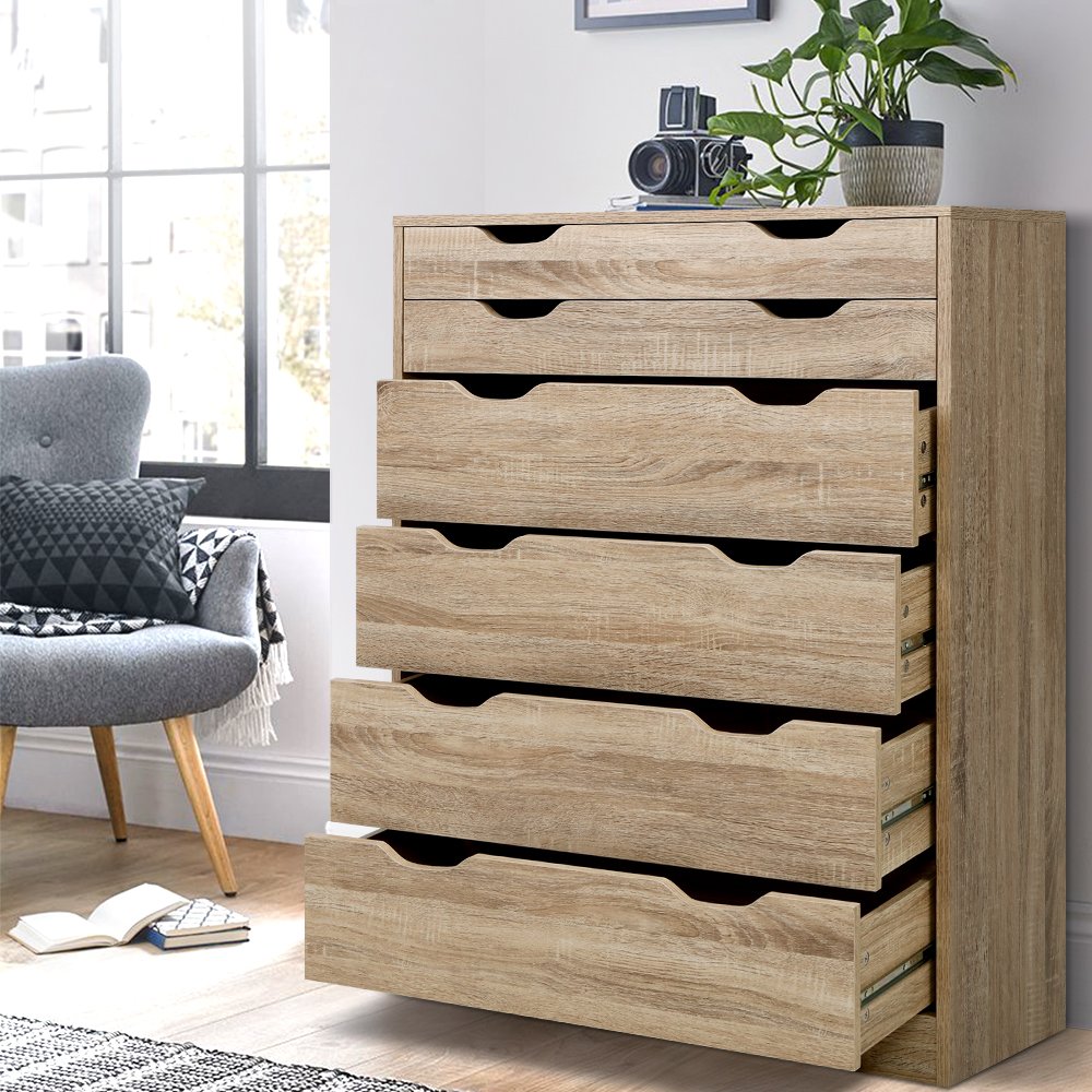 FURNI-G-DT-4D2-OAK-AB-20177-08 Artiss 6 Chest of Drawers - MYLA Oak - Image 1
