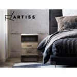Artiss Bedside Table 2 Drawers with Shelf - BADAN - Image 6