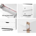 Artiss Bookshelf with Drawers - NANA White - Image 8