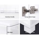 Artiss Buffet Sideboard High Gloss - White - Image 7