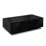 Artiss Coffee Table 4 Drawers Black Trevi - Image 8