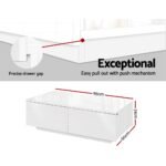 Artiss Coffee Table 4 Drawers White Trevi - Image 6