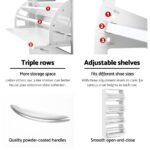 Artiss Shoe Rack Cabinet 60 Pairs 4 Doors - White - Image 7