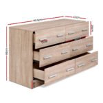 Artiss 6 Chest of Drawers - VEDA Pine - Image 4
