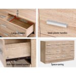 Artiss 6 Chest of Drawers - VEDA Pine - Image 7