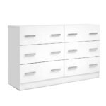 Artiss 6 Chest of Drawers - VEDA White - Image 3