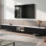 Artiss TV Cabinet Entertainment Unit Stand Extendable Black