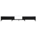 Artiss TV Cabinet Entertainment Unit Stand Extendable Black - Image 4