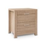 Artiss Bedside Table 2 Drawers - MAXI Pine - Image 2