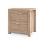 Artiss Bedside Table 2 Drawers - MAXI Pine - Image 4