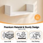 Artiss Floating Wall Shelves Set of 5 Mounted U-Shape Display Ledge, White - Image 6
