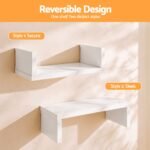 Artiss Floating Wall Shelves Set of 5 Mounted U-Shape Display Ledge, White - Image 7