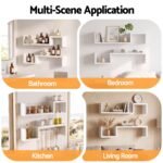 Artiss Set of 2 Floating Shelves Wall Mounted S-Shape Display Ledge, White - Image 9