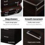 Artiss 6 Chest of Drawers - ANDES Walnut - Image 7