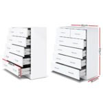 Artiss 6 Chest of Drawers - ANDES White - Image 4
