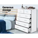 Artiss 6 Chest of Drawers - ANDES White - Image 6