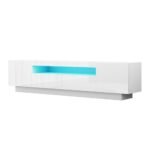 Artiss TV Unit Entertainment Unit Storage Drawer RGB LED 180cm White - Image 2