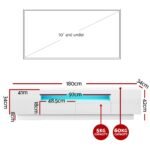 Artiss TV Unit Entertainment Unit Storage Drawer RGB LED 180cm White - Image 4