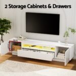 Artiss TV Unit Entertainment Unit Storage Drawer RGB LED 180cm White - Image 6