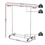 Artiss Clothes Rack Airer Rail Coat Stand Adjustable Hanger - Image 2