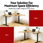 Artiss L-Shape Electric Standing Desk Sit Stand Up Height Adjustable Motorised - Image 6