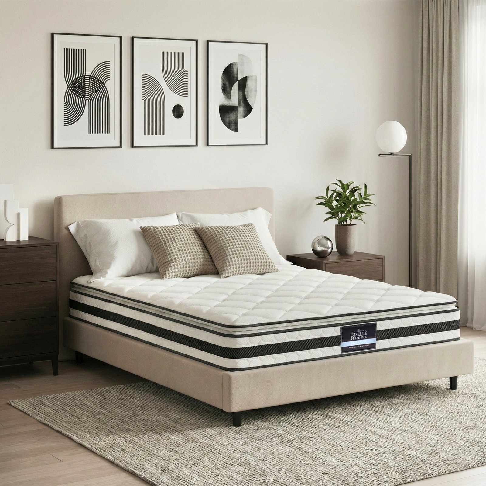 MATTRESS-0754-PT-Q-202601071806-00-1 Giselle Bedding 21cm Mattress Pillow Top Queen - Image 1