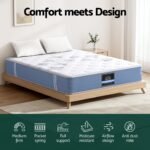 25cm Giselle Mattress Queen Bed Pocket Spring Mattresses - Image 5