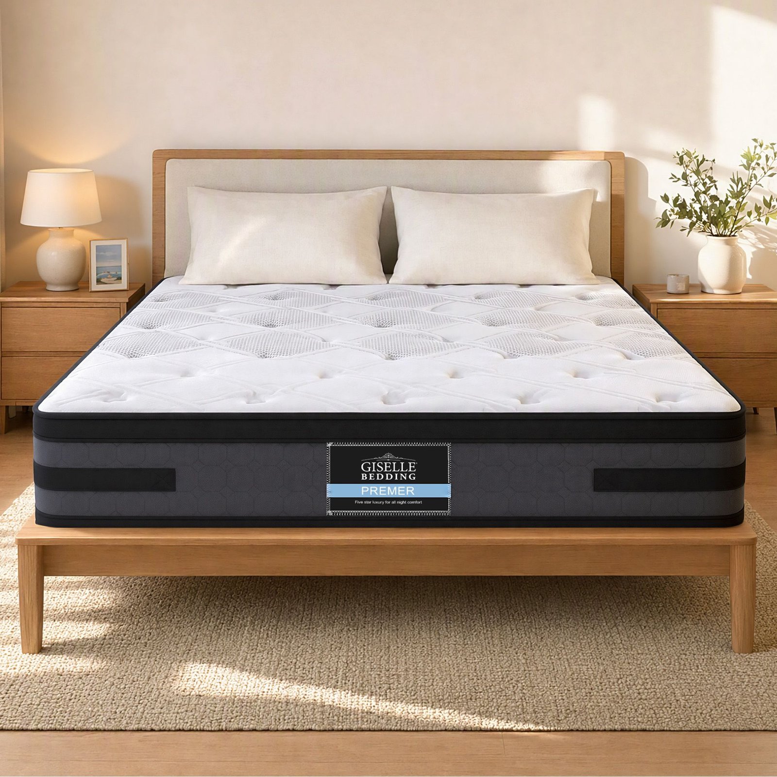 MATTRESS-HOTEL-LUX-Q-00 Giselle Bedding 36cm Mattress Cool Gel Memory Foam Queen - Image 1