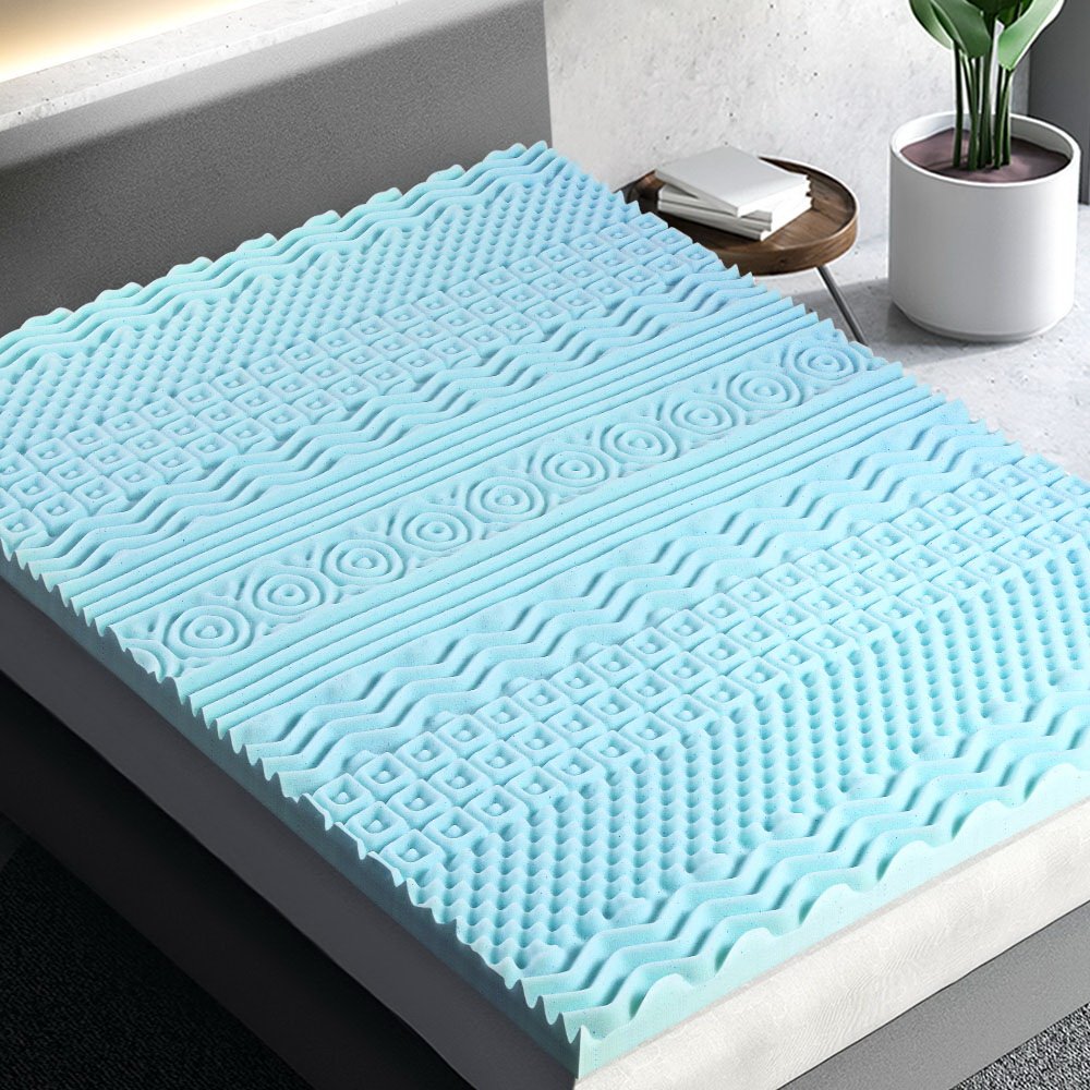 MATTRESS-TOP-11Z-8-BL-Q-202502281414-00 Giselle Bedding Memory Foam Mattress Topper 11-Zone 8cm Queen - Image 1