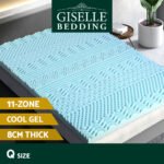 Giselle Bedding Memory Foam Mattress Topper 11-Zone 8cm Queen - Image 2