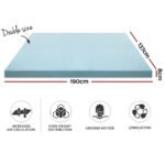 Giselle Bedding Memory Foam Mattress Topper Cool Gel 8cm Double - Image 2
