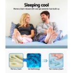 Giselle Bedding Memory Foam Mattress Topper Cool Gel 8cm Double - Image 4