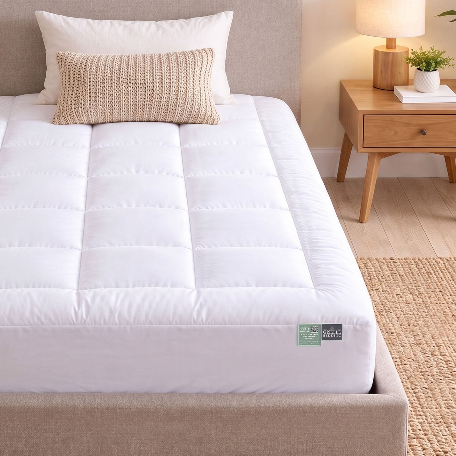 MATTRESS-TOP-PM-5-KS-00 Giselle 5cm King Single Memory Foam Mattress Topper Pillow Top with Gel Foam - Image 1