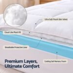 Giselle 5cm Queen Memory Foam Mattress Topper Pillow Top with Gel Foam - Image 3