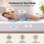 Giselle 5cm Queen Memory Foam Mattress Topper Pillow Top with Gel Foam - Image 5
