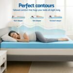 Giselle 12cm Memory Foam Mattress Topper Ventilated Cool Gel Bamboo Cover Queen - Image 4