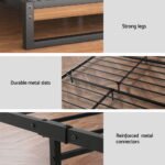 Artiss Metal Bed Frame Single Size Beds Platform with Mattress - Image 6