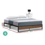 Artiss Bed Frame Metal Bed Frame Bed Base OSLO - Queen - Image 2