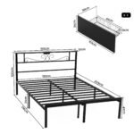 Artiss Queen Bed Frame with Charging Station & Storage Drawers Metal - Image 3