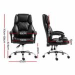 Artiss Executive Office Chair Leather Recliner Black - Image 2