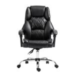 Artiss Executive Office Chair Leather Recliner Black - Image 3
