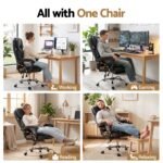 Artiss Executive Office Chair Leather Recliner Black - Image 5